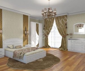 Модульная спальня Венеция-3 (1600х2000) (Жемчуг)