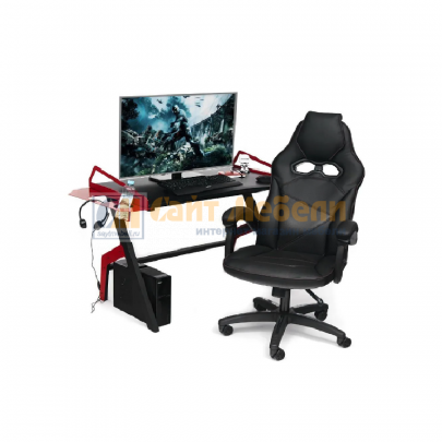 Стол компьютерный Cyber-3 (Черный/Красный)