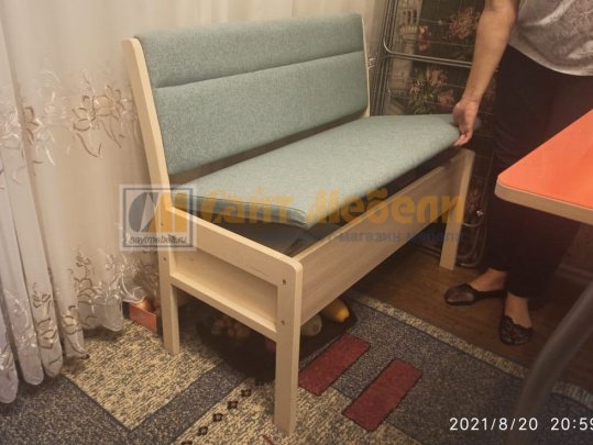 Кухонный диван Этюд облегченный с ящиком ткань 1 кат (Дуб натуральный)