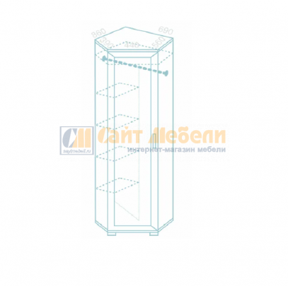 Шкаф угловой универсальный № 104 (Цвета в ассортименте)