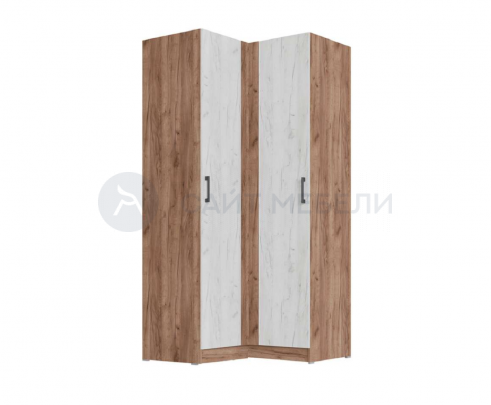 Шкаф угловой Вегас ТЭКС (дуб крафт табачный/дуб крафт белый)
