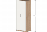 Шкаф 2 двери платяной Римини (Дуб сонома/Белый)