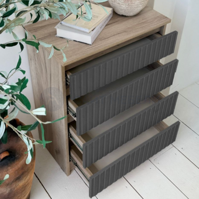 Комод 1 (Дуб крафт серый/Грей софт)