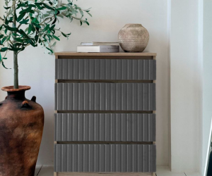 Комод 1 (Дуб крафт серый/Грей софт)