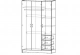 Шкаф 3-створчатый с ящиками Лофт (Дуб Сонома)