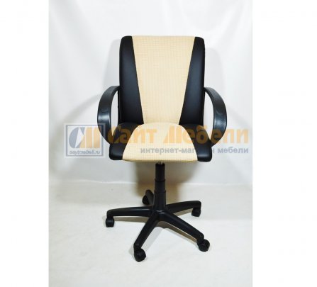 Кресло КР-11 ткань/к/з (Черно-бежевое)