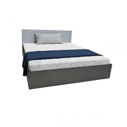 Кровать двуспальная КР 1600 160х200 (Серый/Графит)
