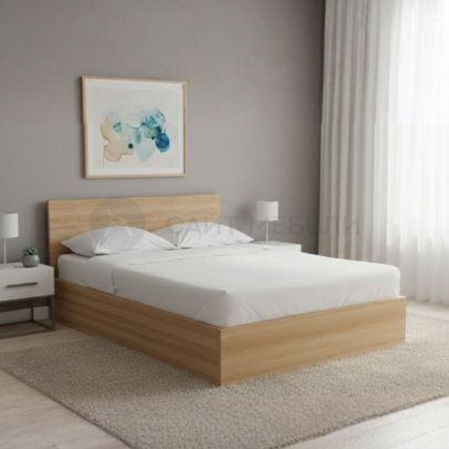 Кровать двуспальная КР 1400 140х200 (Дуб сонома)