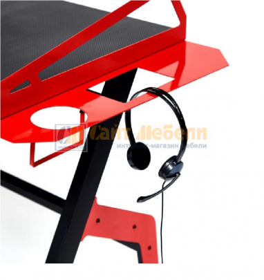 Стол компьютерный Cyber-3 (Черный/Красный)