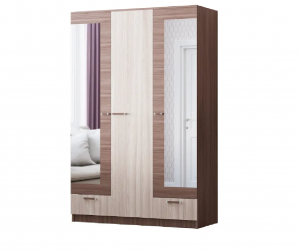 Шкаф Адель 1200 3-х створ. (Ясень Шимо темный/светлый)