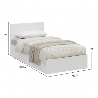 Кровать КР 900 90х200 (Белый)
