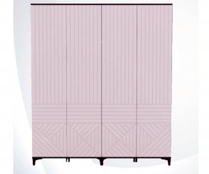 Шкаф 4-х створчатый Палау (Табак/Пыльная роза)