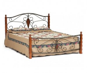 Металлическая двуспальная кровать Viking 9227 + мет. основание