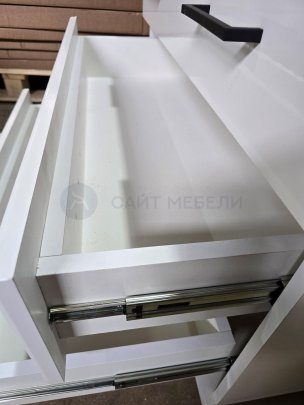 Комод 4 ящика Мирти МДФ (Белый/Белый глянец)