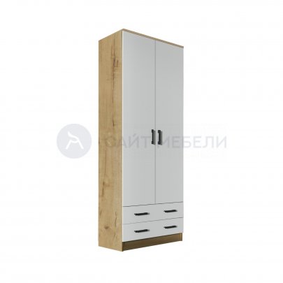 Шкаф Дуэт платяной (Дуб вотан/Белый)