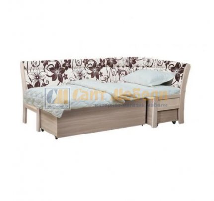 Кухонный угловой диван Этюд со спальным местом 1 кат (Выбеленная береза)
