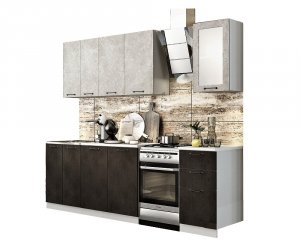 Кухня Лофт 1,8м (Бетон светлый/Бетон темный)