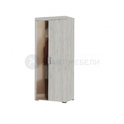 Шкаф двухстворчатый комбинированный Гранд (Дуб крафт белый)