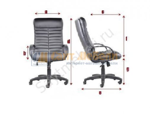 Кресло КР-11 ткань/к/з (Черно-серое)