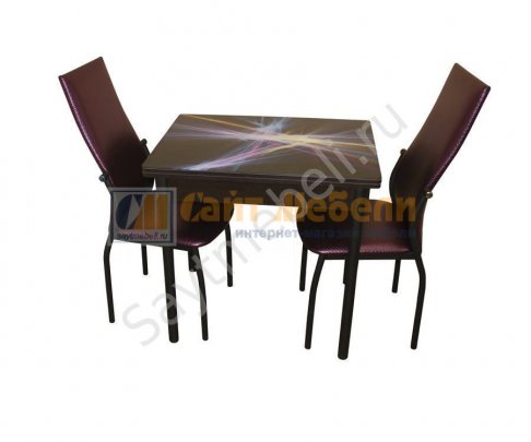 Стол раскладной со стеклом М29 Солтеро (Шоколад)