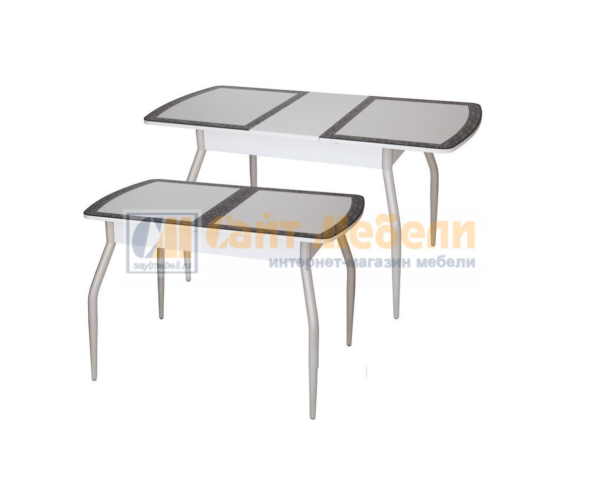 Стол для кухни Денвер 1100(1400)х680 мм, раскладной, графит
