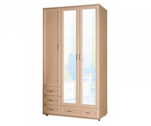 Шкаф 3-х створчатый №158 (Дуб молочный)