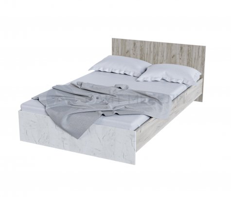 Кровать Бася 1200x2000 КР-556 (Дуб крафт серый/Дуб крафт белый)