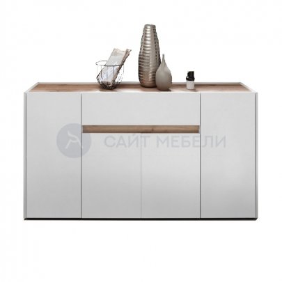Комод Мика 1200 (Белый/Дуб сонома)