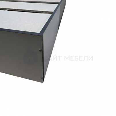 Кровать двуспальная КР 1600 160х200 (Серый/Графит)