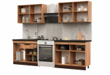 Кухонный гарнитур Паола 2.0 МДФ Венге/Дуб крафт золотой