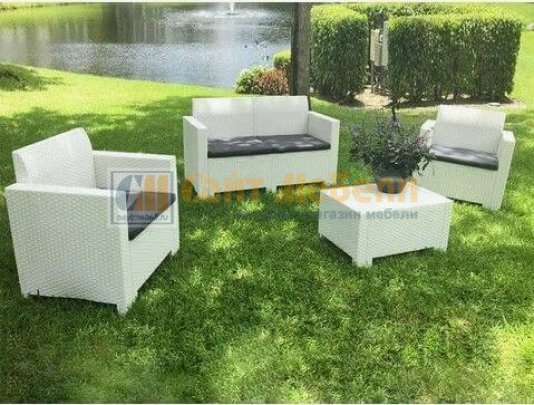 Комплект уличной (садовой) мебели SET NEBRASKA 2 (Белый)