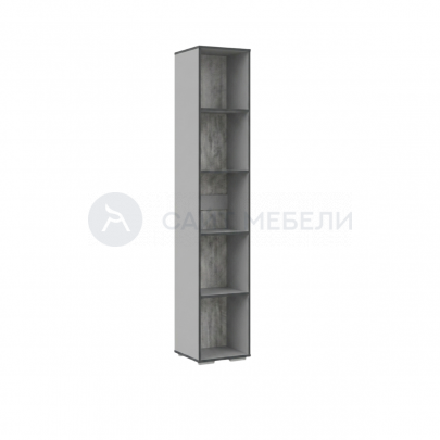Стеллаж Комфорт 400х46х208 на ножках (Серый/Графит)