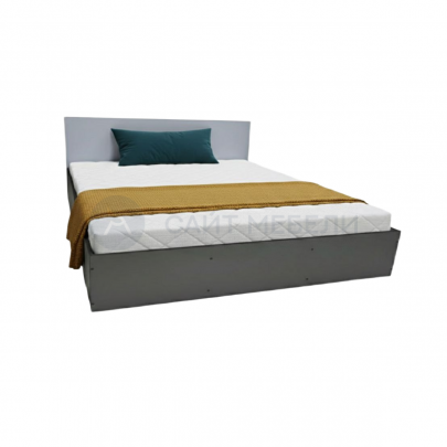 Кровать двуспальная КР 1800 180х200 (Серый/Графит)