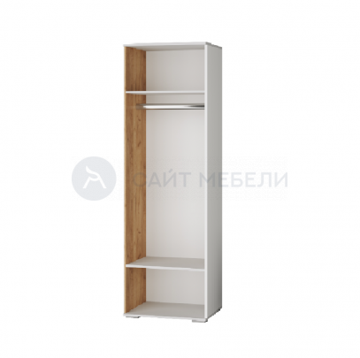 Шкаф платяной Оскар-18 (Дуб крафт золотой /Белый)