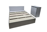 Кровать двуспальная КР 1600 160х200 (Серый/Графит)