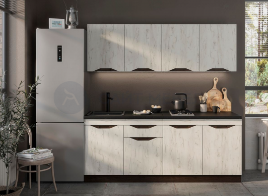 Кухонный гарнитур Паола 2.0 МДФ Венге/Дуб крафт белый