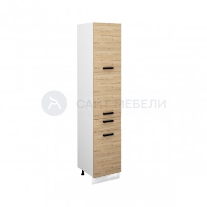 Пенал кухонный Брауни п400-1я (Белый/Дуб вотан)