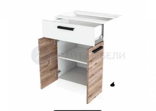 Kуxoнный гаpнитуp Эра 2.8 м (Дуб горный/Белый гладкий)