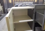 Комод 1,6м Голд (Грей софт/Белый глянец)