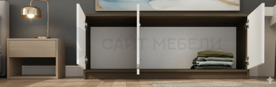 Антресоль-тумба Палау 135 (Табак/Белый софт)