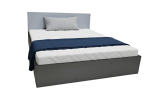Кровать двуспальная КР 1600 160х200 (Серый/Графит)