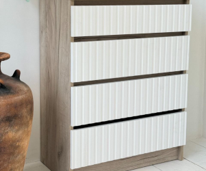 Комод 1 (Дуб крафт серый/Белый софт)