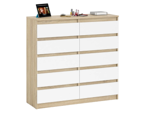 Комод Норд №6 (Дуб сонома/Белый)