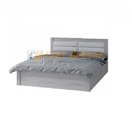 Кровать двуспальная Монако КР-16 1.6 м (Ясень белый/F12)