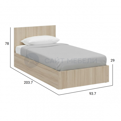 Кровать Комфорт КР 900 90х200 (Дуб сонома)