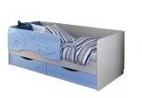Детская кровать с ящиками Дельфин 800х1400 (Синий)