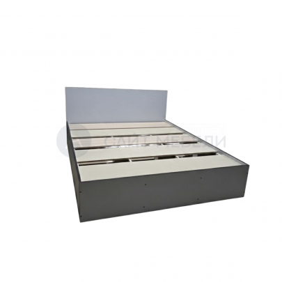 Кровать двуспальная КР 1400 140х200 (Серый/Графит)