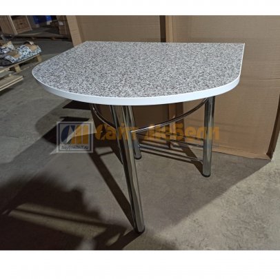 Кухонный стол пристенный пластик (Гранит/Хром)