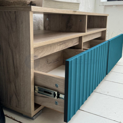 Тумба для телевизора ТВ-3 (Дуб крафт серый/Оушен)