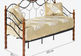 Кровать односпальная CANZONA Wood slat base 90х200 (Дуб красный/Черный)